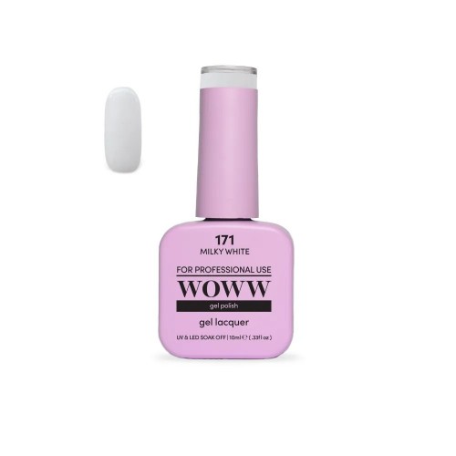 Ημιμόνιμο Βερνίκι New Woww Cosmetics 10ml Milky White - 171